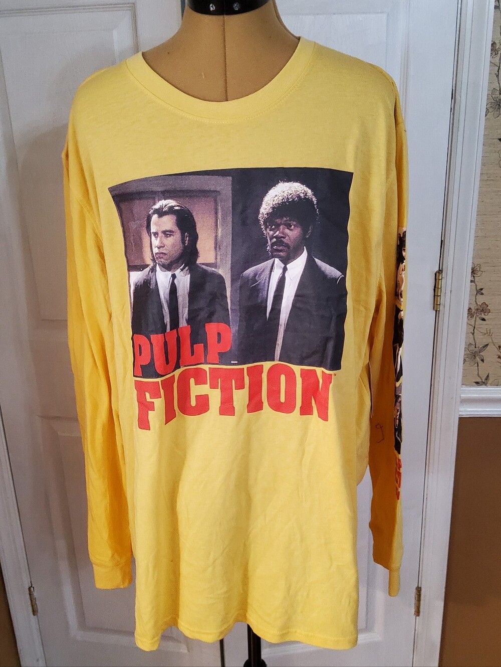 Pulp Fiction Miramax Yellow Long Sleeve Graphic Shirt 2XL New With Tags